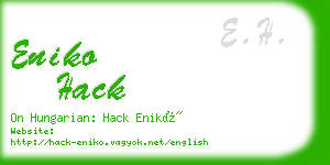 eniko hack business card